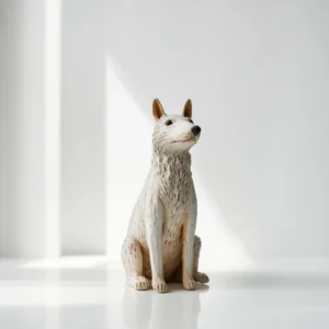 Lobo Pieza de Cerámica